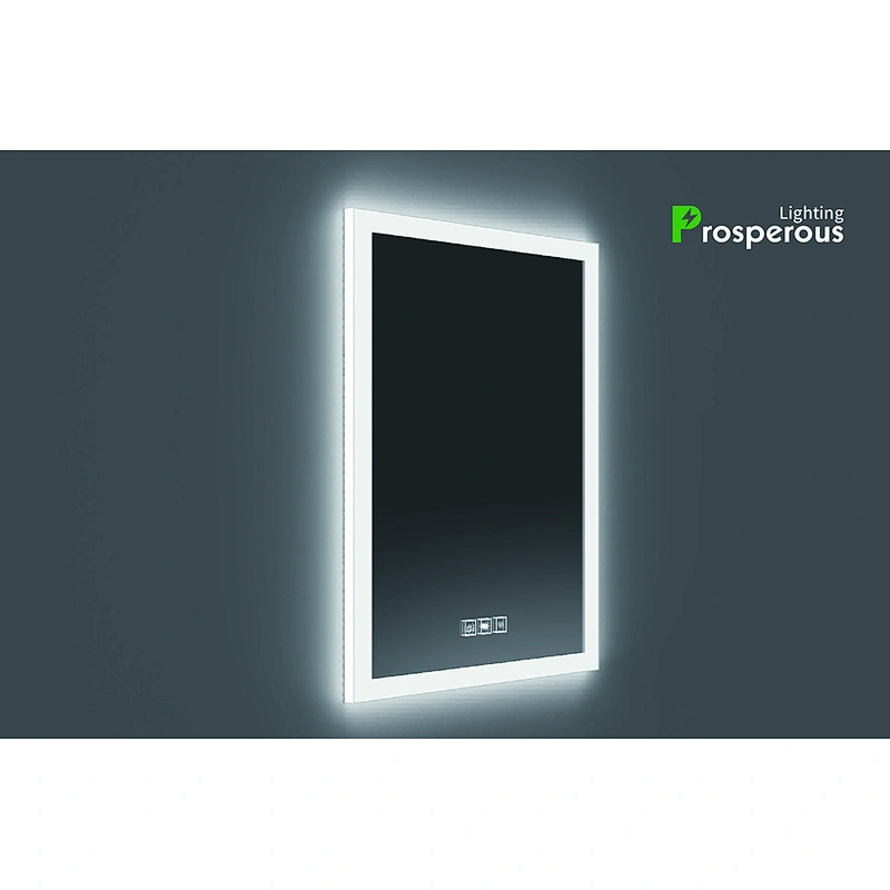 Custom LED Bathroom Mirror Rectangle Led Lighted Mirror With Edge Diffuser Color Changing Smart Led Lighted Mirror HC1015
