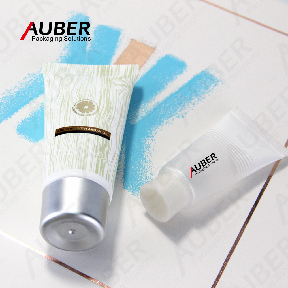White and Clear Plastic Squeeze Tubes with Screw on Cap
