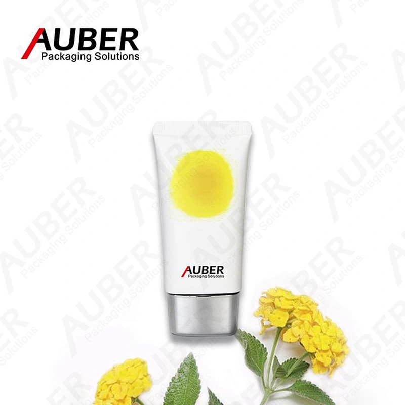 Yellow sun oval plastic squeeze tube