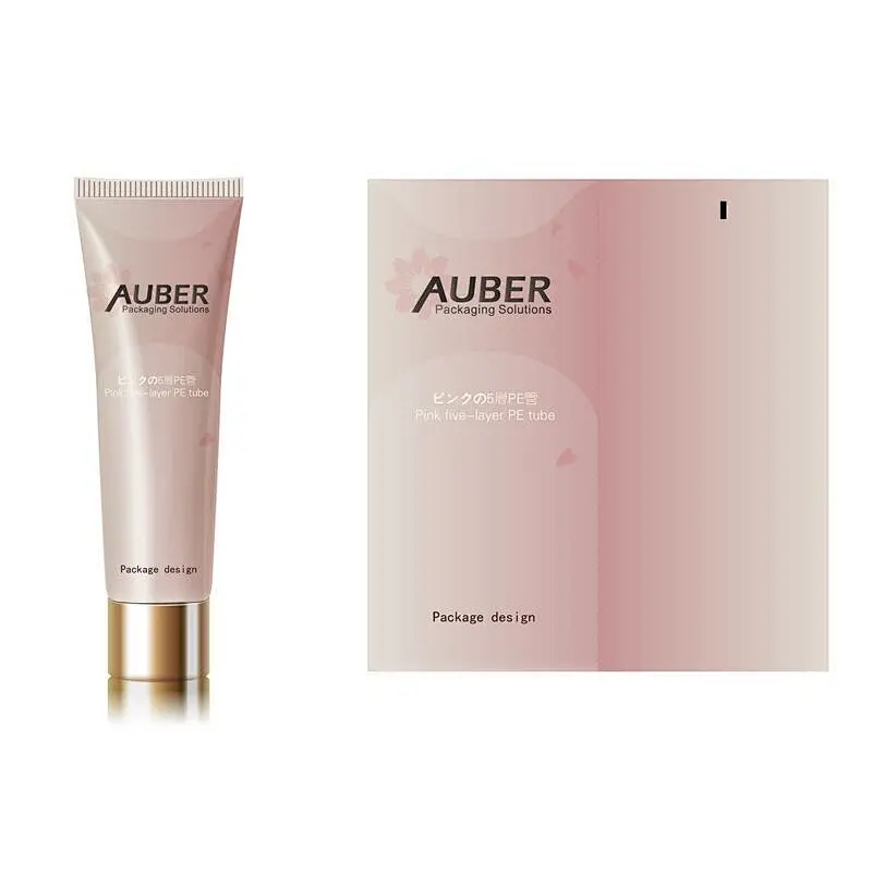 Gradient pink glossy coating five layer PE tube