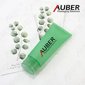 Green matte transparent PE tubes for skincare