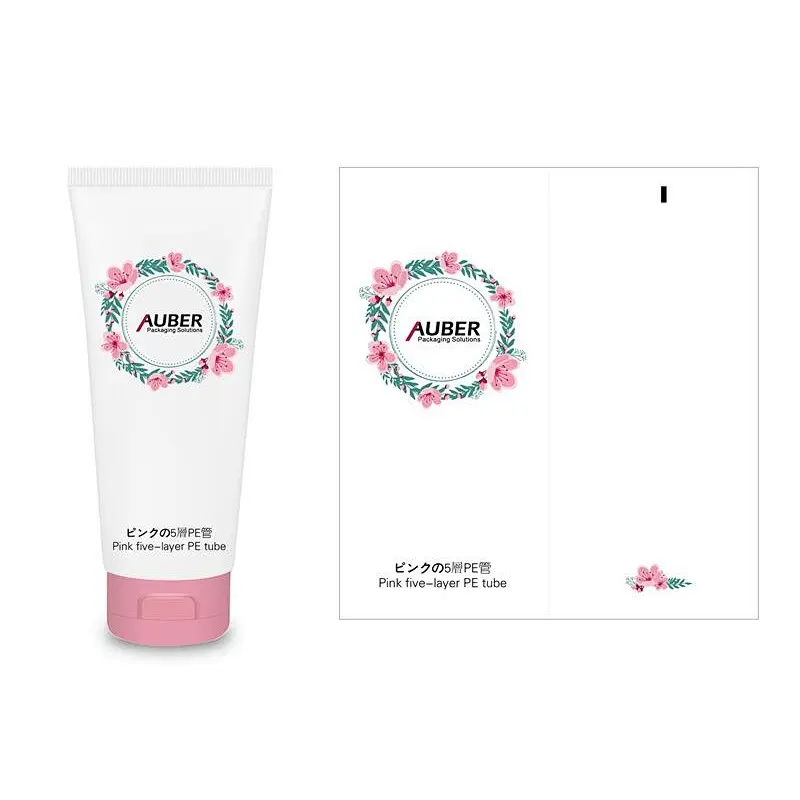 Pink little fllowers five layer PE tube