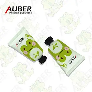 Green frog plastic squeeze tube with black octagonal cap