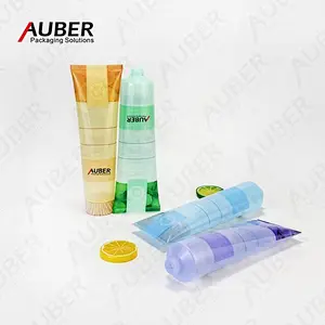 Transparent plastic squeeze tube for body care