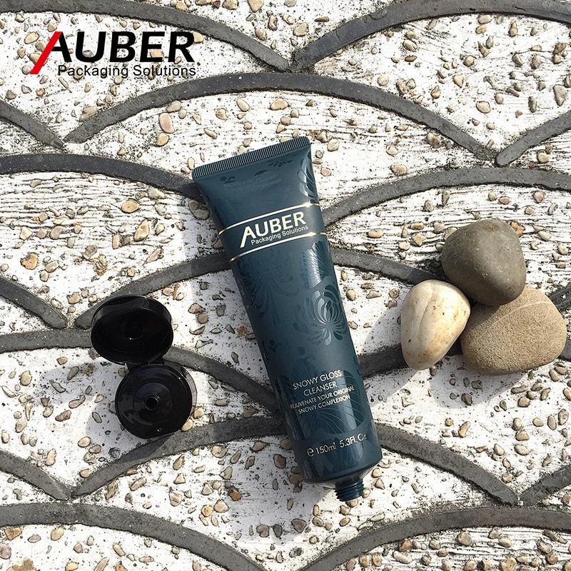 Spot UV squeeze tubes with black flip top cap