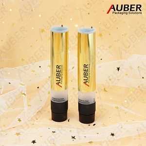 Transparent PE tubes with gold hot stamping