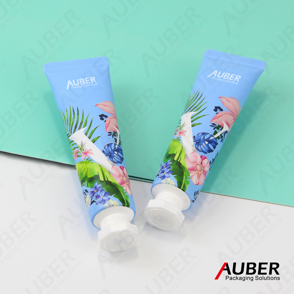 CMYK printing Aluminum laminated tube with octagonal cap