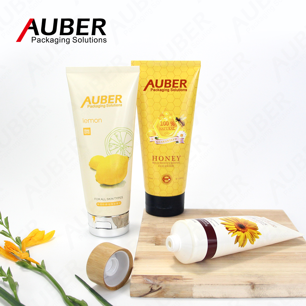 Cosmetic plastic laminated tube with CMYK printing