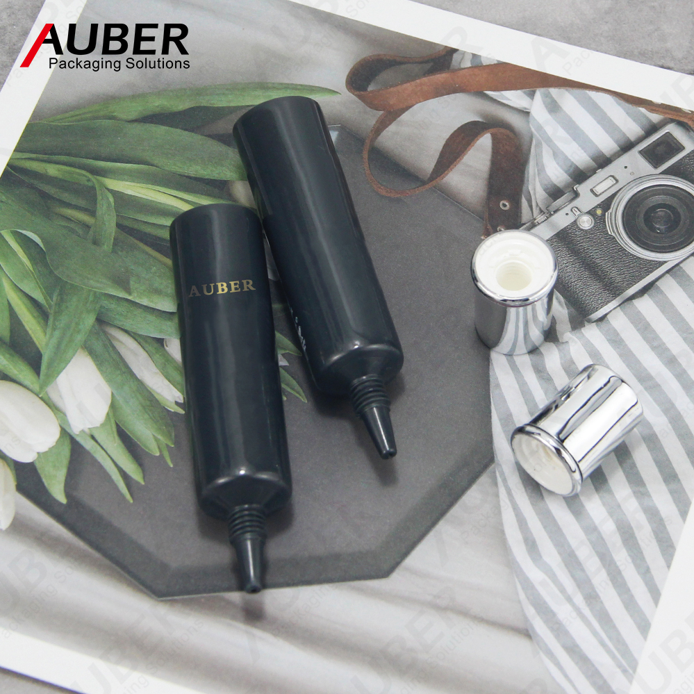 Glossy Black nozzle tube with double layer cap
