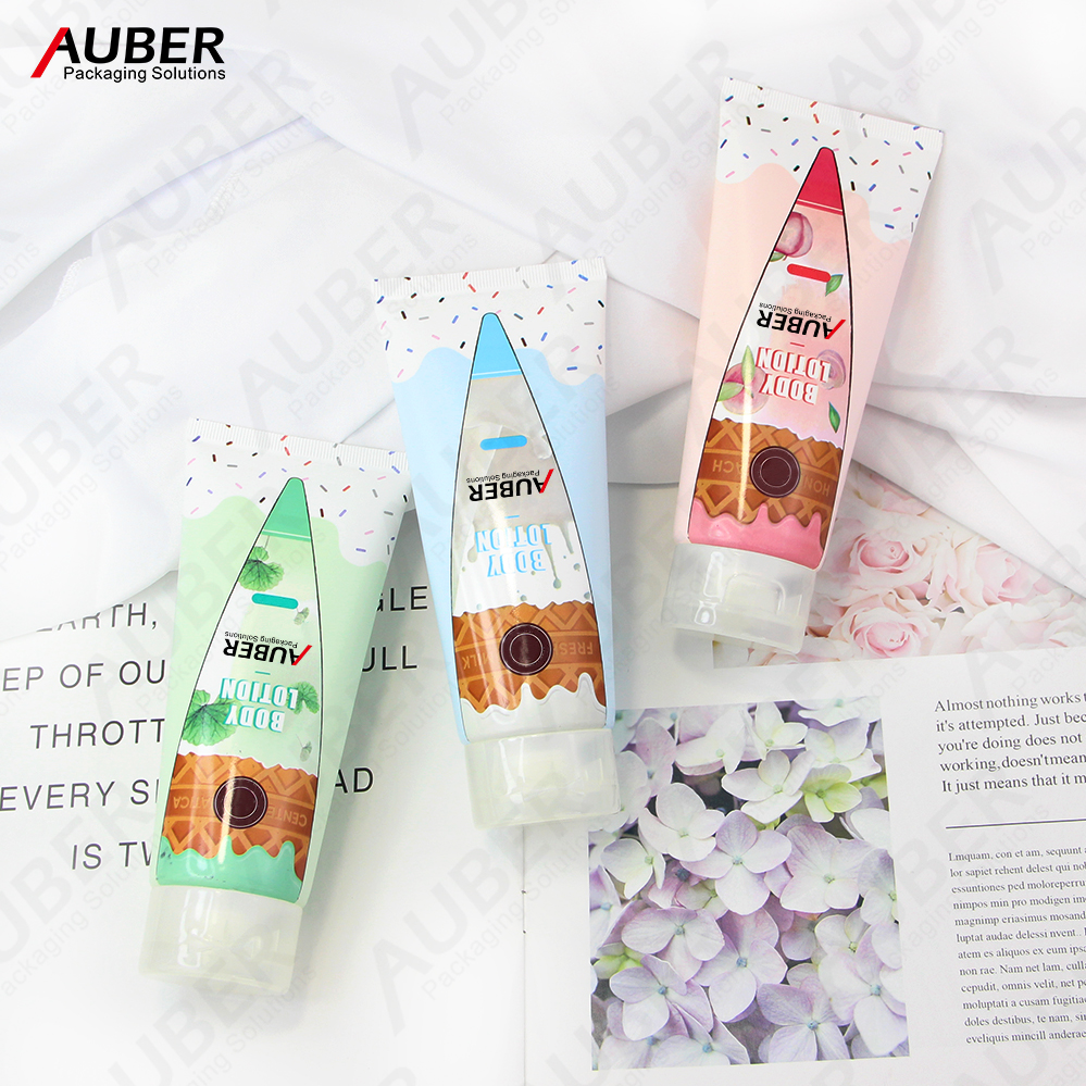 Clean plastic laminated tube for skincare products