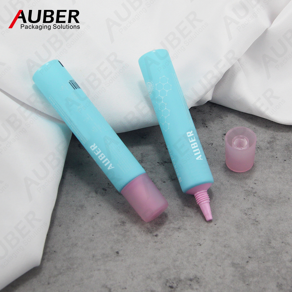 Matte nozzle tube with colored transparent cap