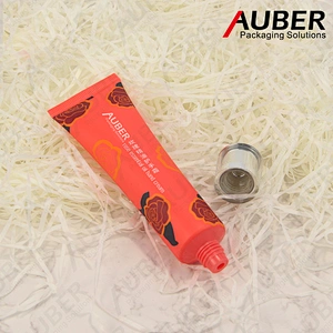 Red rose plastic squeeze tube with acrylic cap