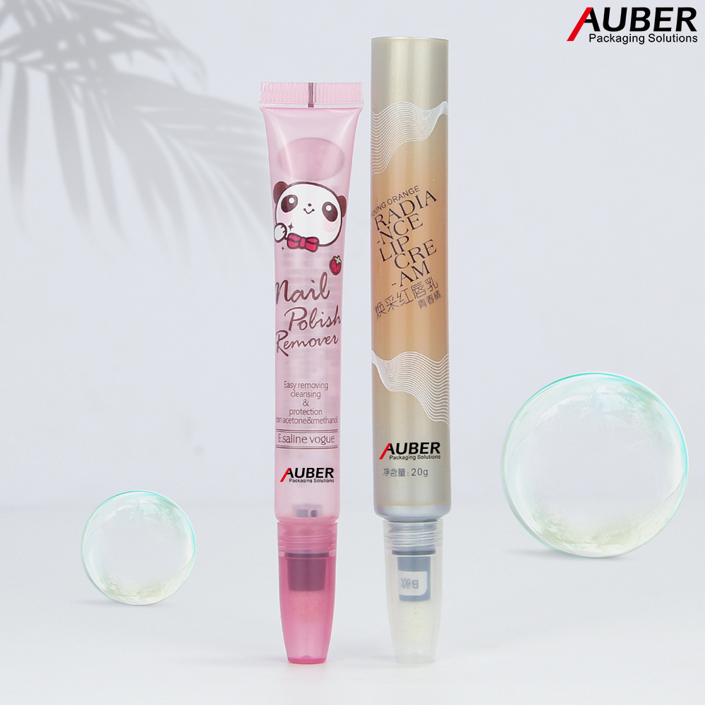 Auber tubes for cosmetics with sponge head