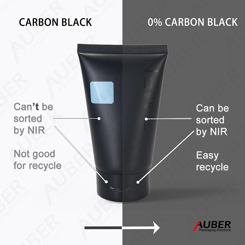 Auber Packaging Non-carbon Black Tube Packaging for Skincare