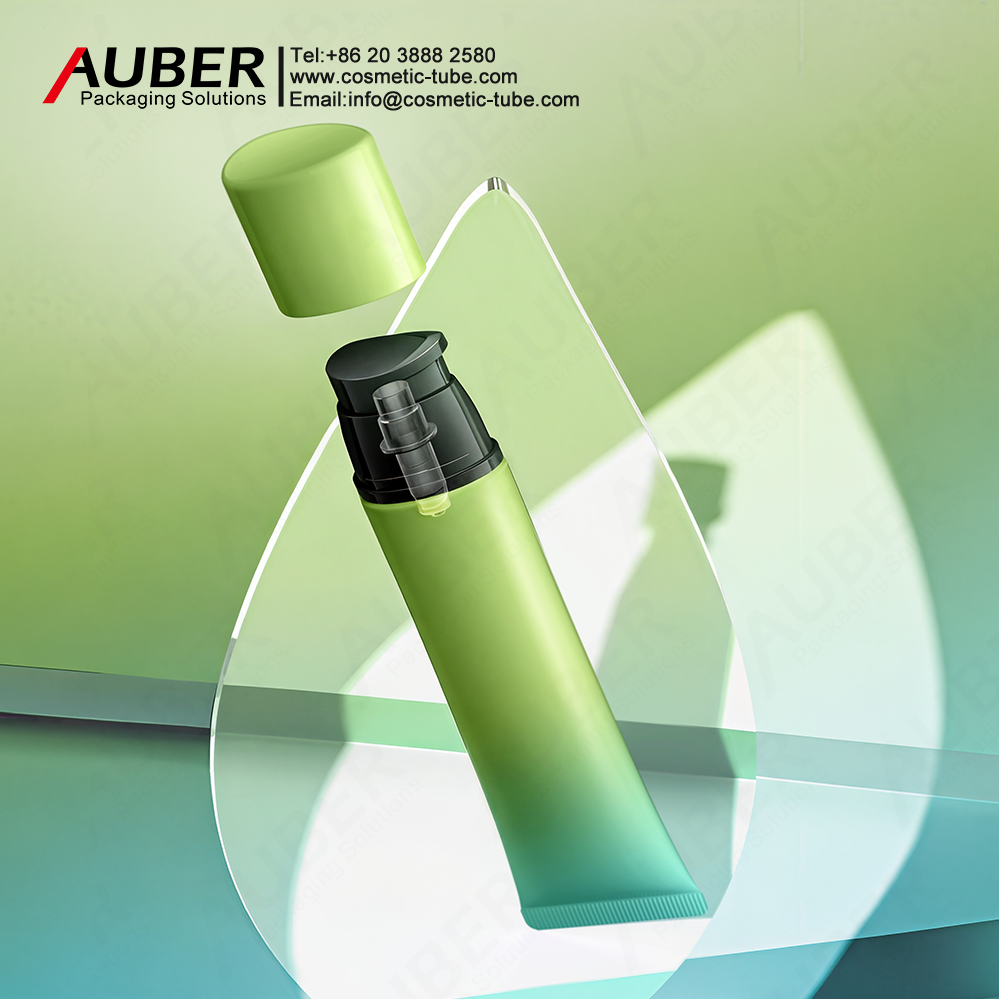 Auber packaging gradient green airless pump tube