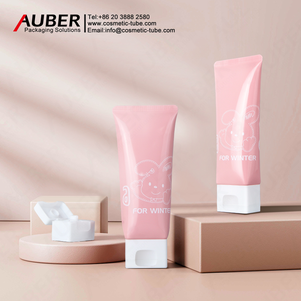 Auber D35mm hand cream packaging with rectangular flip top cap