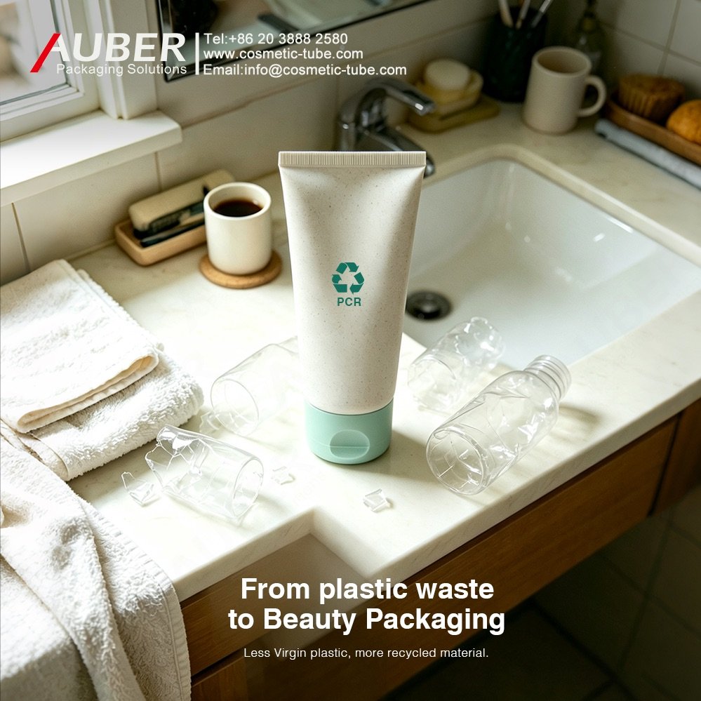 PCR Recycled Plastic Cosmetic Squeeze Tube