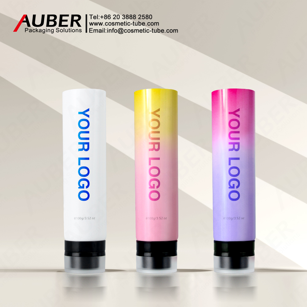 Auber D40mm face wash packaging tube with acrylic flip top cap