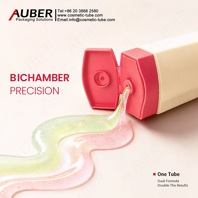 dual-chamber cosmetic tube