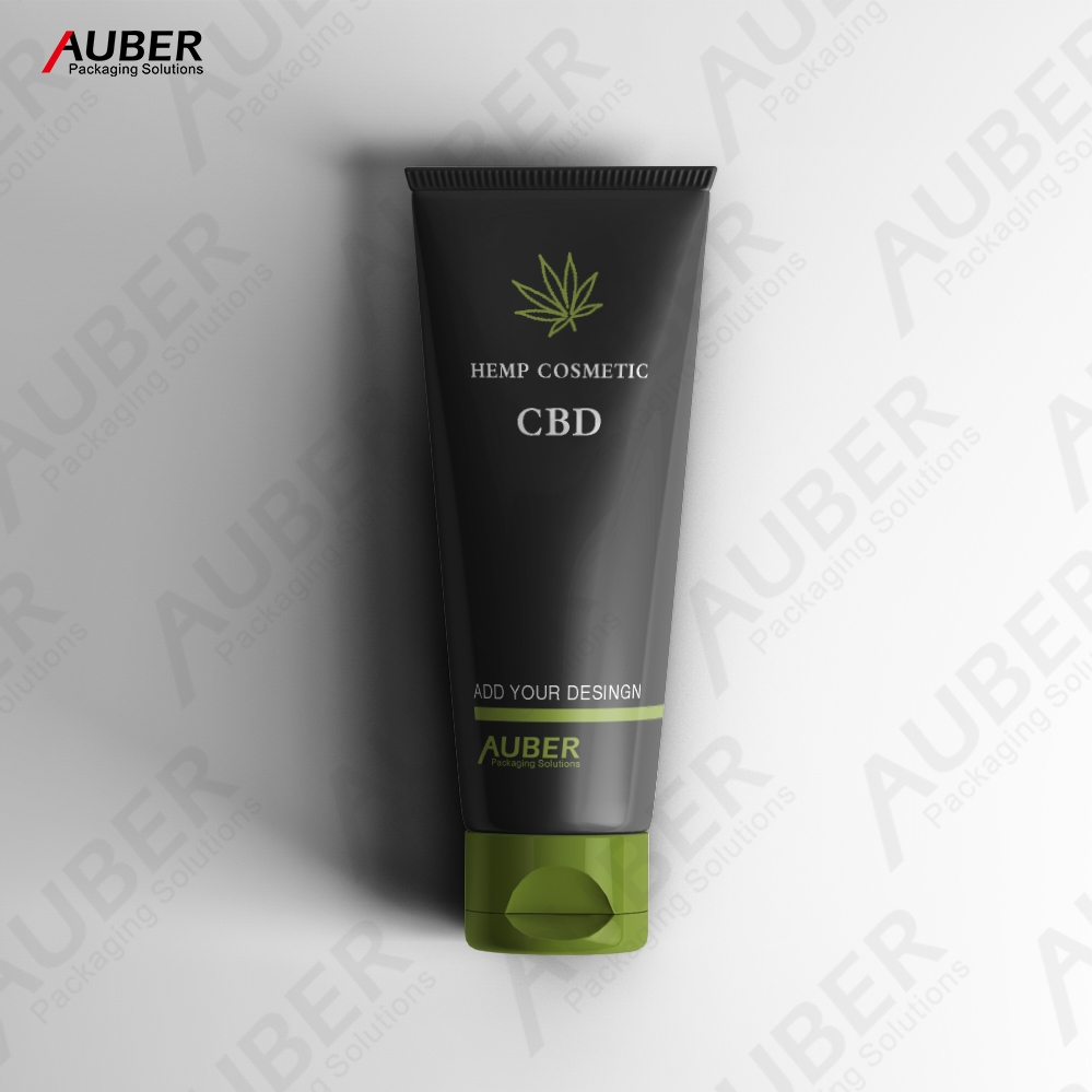 Auber Packaging Non-carbon black Tube Packaging for CBD Skin Care