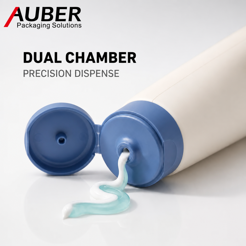 dual-chamber cosmetic tube