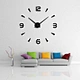 Creative DIY Acrylic Mirror Wall Clock Stylish Living Room Wall Sticker Wall Clock