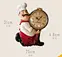 Resin Kitchen Chinese 3D decorative wall clock