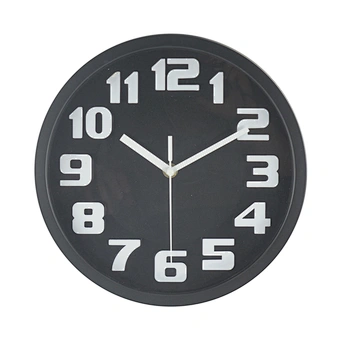 10'' Classic Wall Clock with 3D Big Arabic Numeral