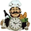 Creative European retro chef kitchen restaurant wall clock