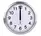 Aluminum round 16 inches silver frame modern wall clock with radio controlled movement