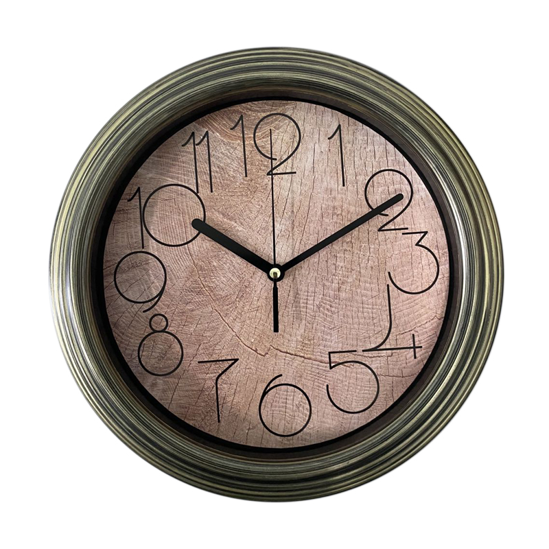 Home Decoration Simple Retro Round Plastic Wall Clocks Antique