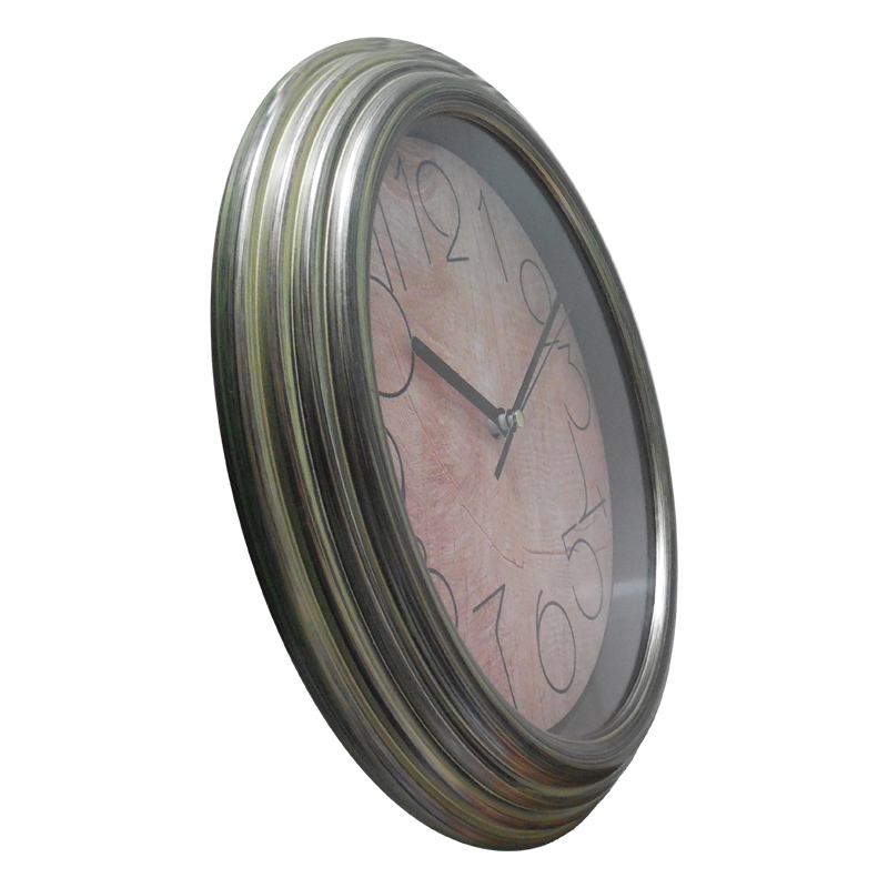 Home Decoration Simple Retro Round Plastic Wall Clocks Antique