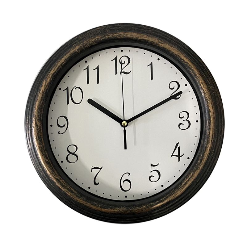 Home Decoration Simple Retro Round Plastic Wall Clocks Antique