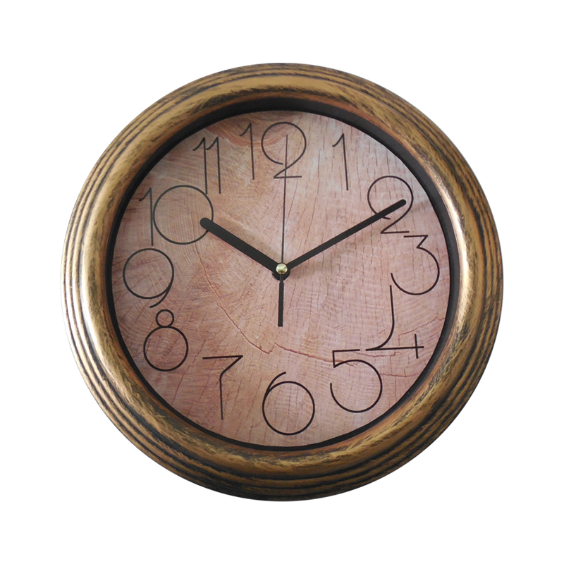 Home Decoration Simple Retro Round Plastic Wall Clocks Antique