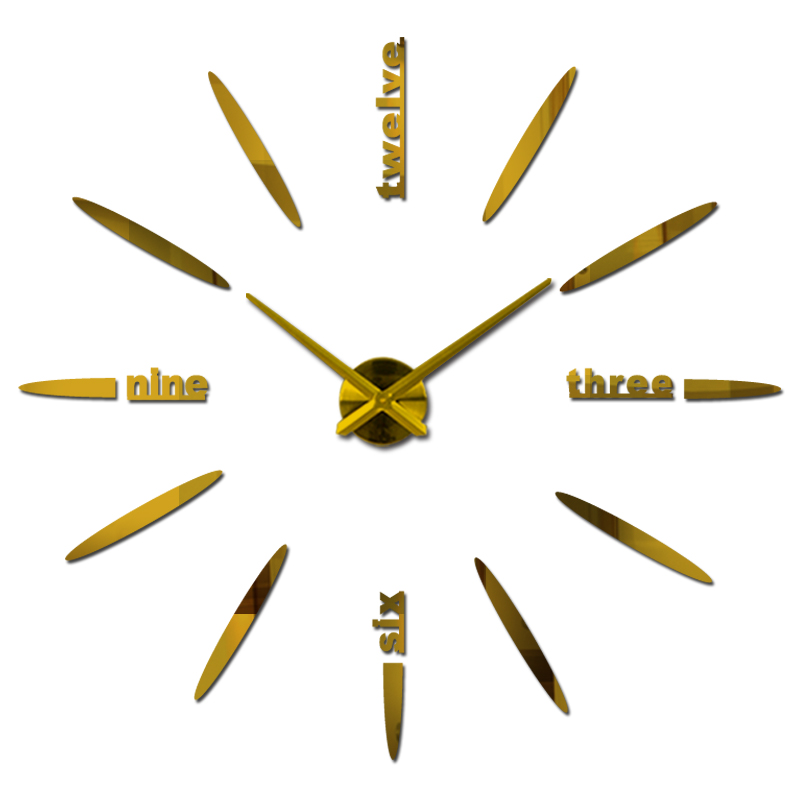 Fashion Diy 3d Wall Clock Design Acrylic Mirror Clocks Stickers Large Decorative Mounted Clock