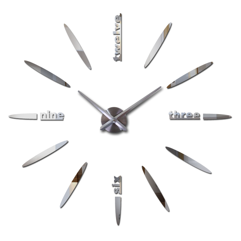 Fashion Diy 3d Wall Clock Design Acrylic Mirror Clocks Stickers Large Decorative Mounted Clock