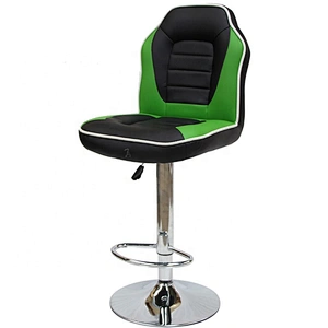 Hot Selling Green With Black  High Quality Fashion Design Reasonable Price Furniture PU Bar Chair