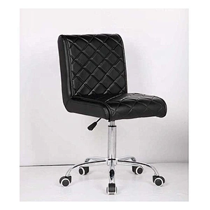 Office Meeting Chair Comfortable Black PU Leather Swivel Commercial Chair with Wheels