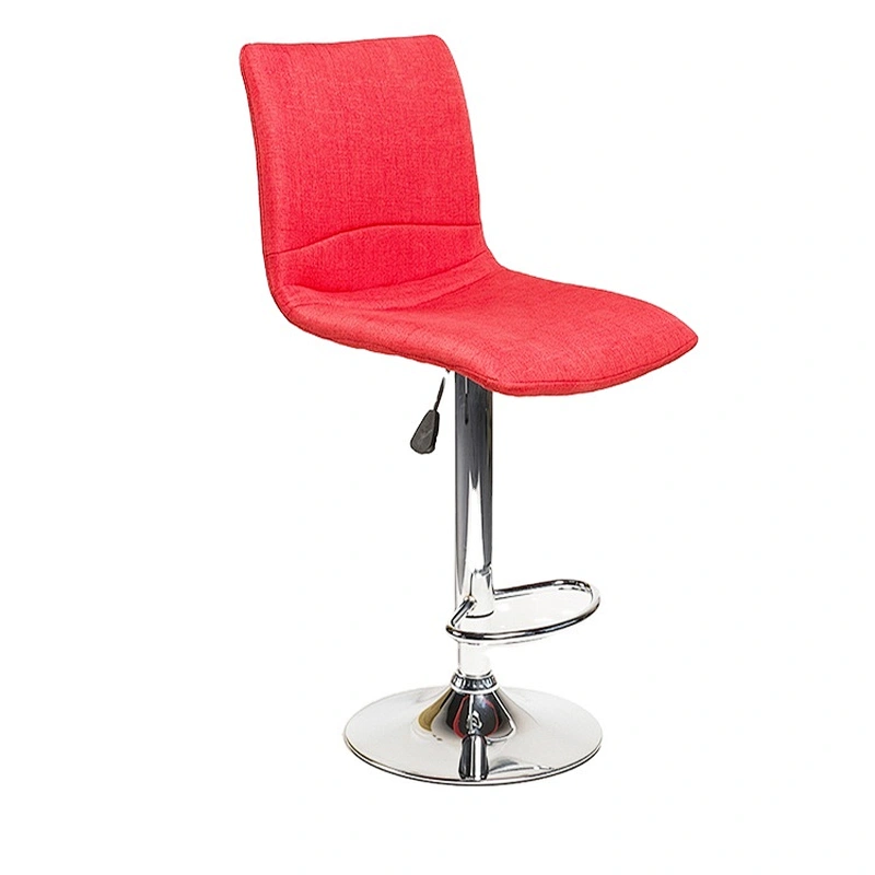 Hot Sell Cheap China Red Fabric High Bar Stool for Restaurant Commercial Use