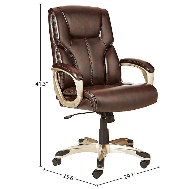 Adjustable ergonomic modern leather leader staff desk office chair