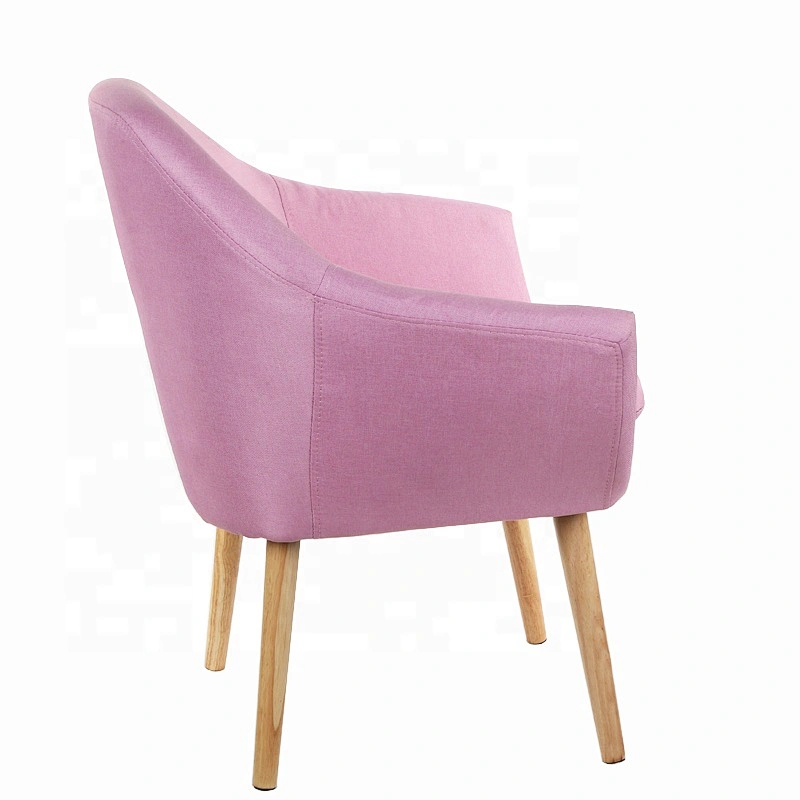 Wholesale Modern Fabric and Wooden Accent hotel lobby lounge arm chair