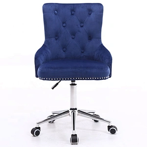 Hot Sale Cheap Beautiful blue high back velvet office chair