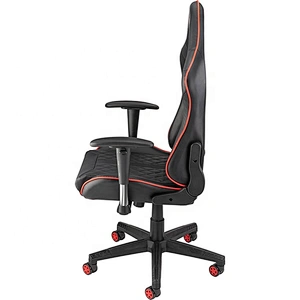 Luxury Modern Red Line Black PU Fabric Wholesale Gaming Office Chair With 2D Armrest