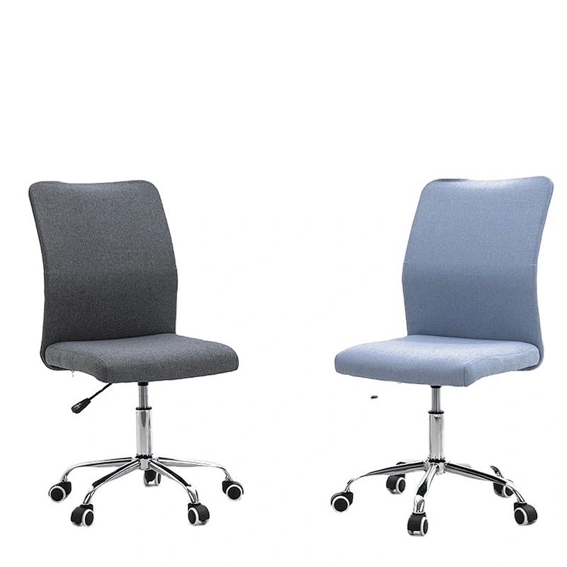 new designs blue arm less high back support Fabric office chair