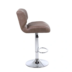 Leather height adjustable cafe seat bar chair