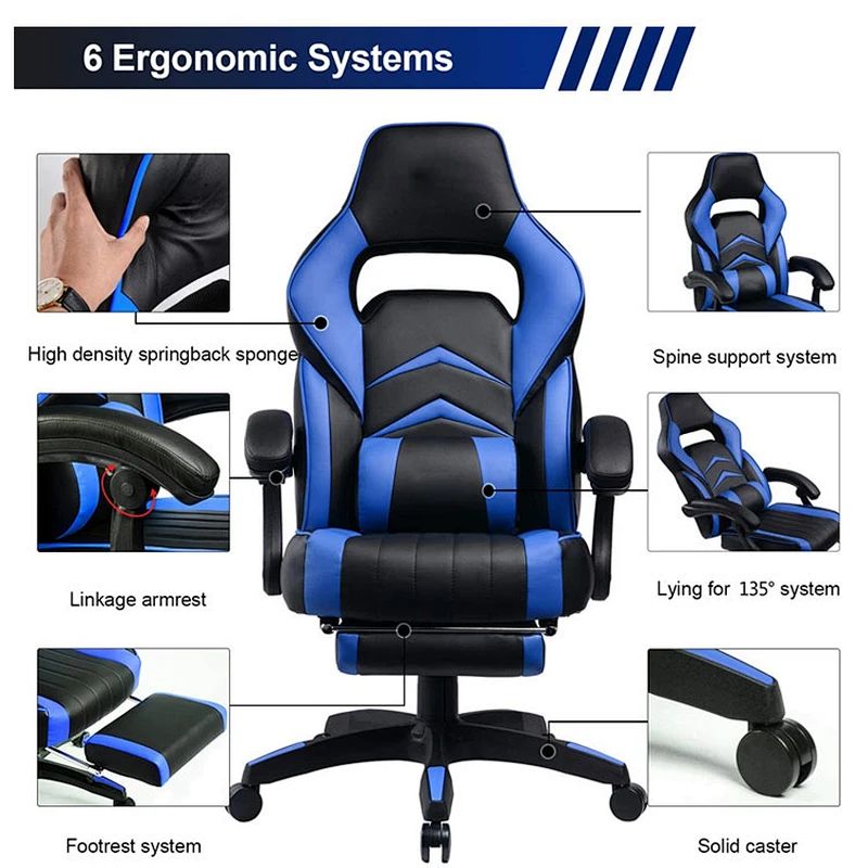 PU leather high quality ergonomic sillas gamer gaming chair