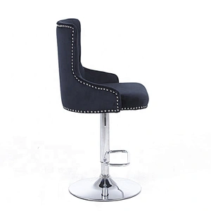 European Style Nordic fashion luxury High Counter velvet fabric bar stool