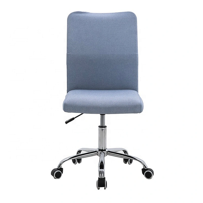 new designs blue arm less high back support Fabric office chair