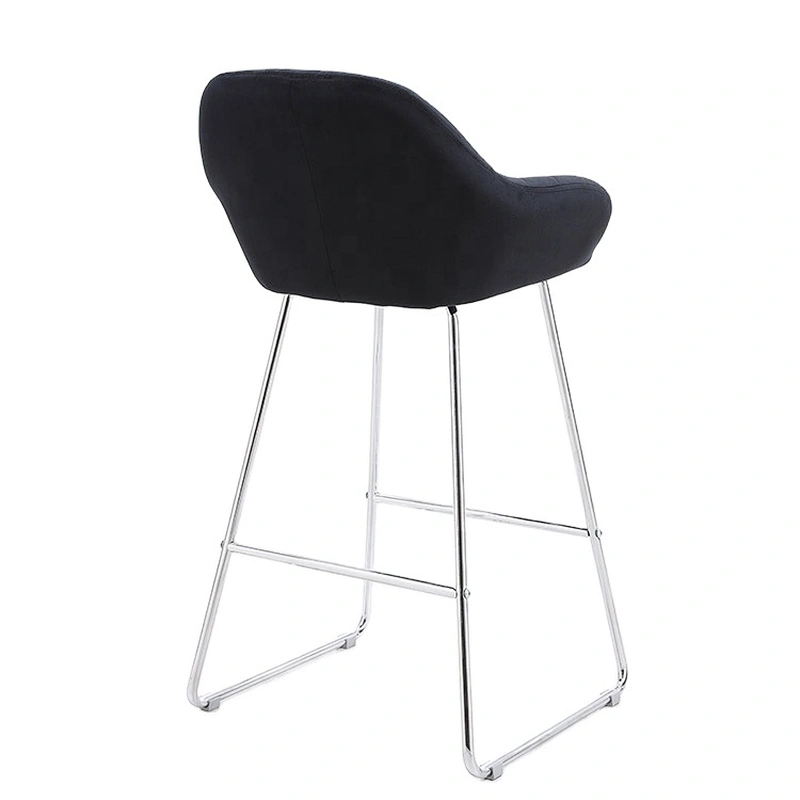 Modern new design bar chair velvet metal bar chair