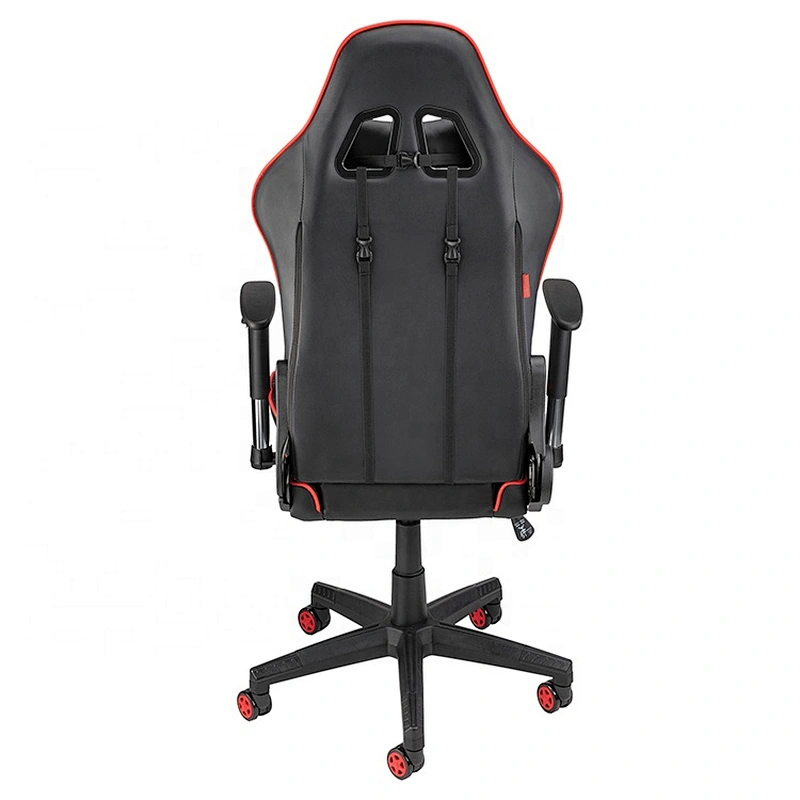 Luxury Modern Red Line Black PU Fabric Wholesale Gaming Office Chair With 2D Armrest